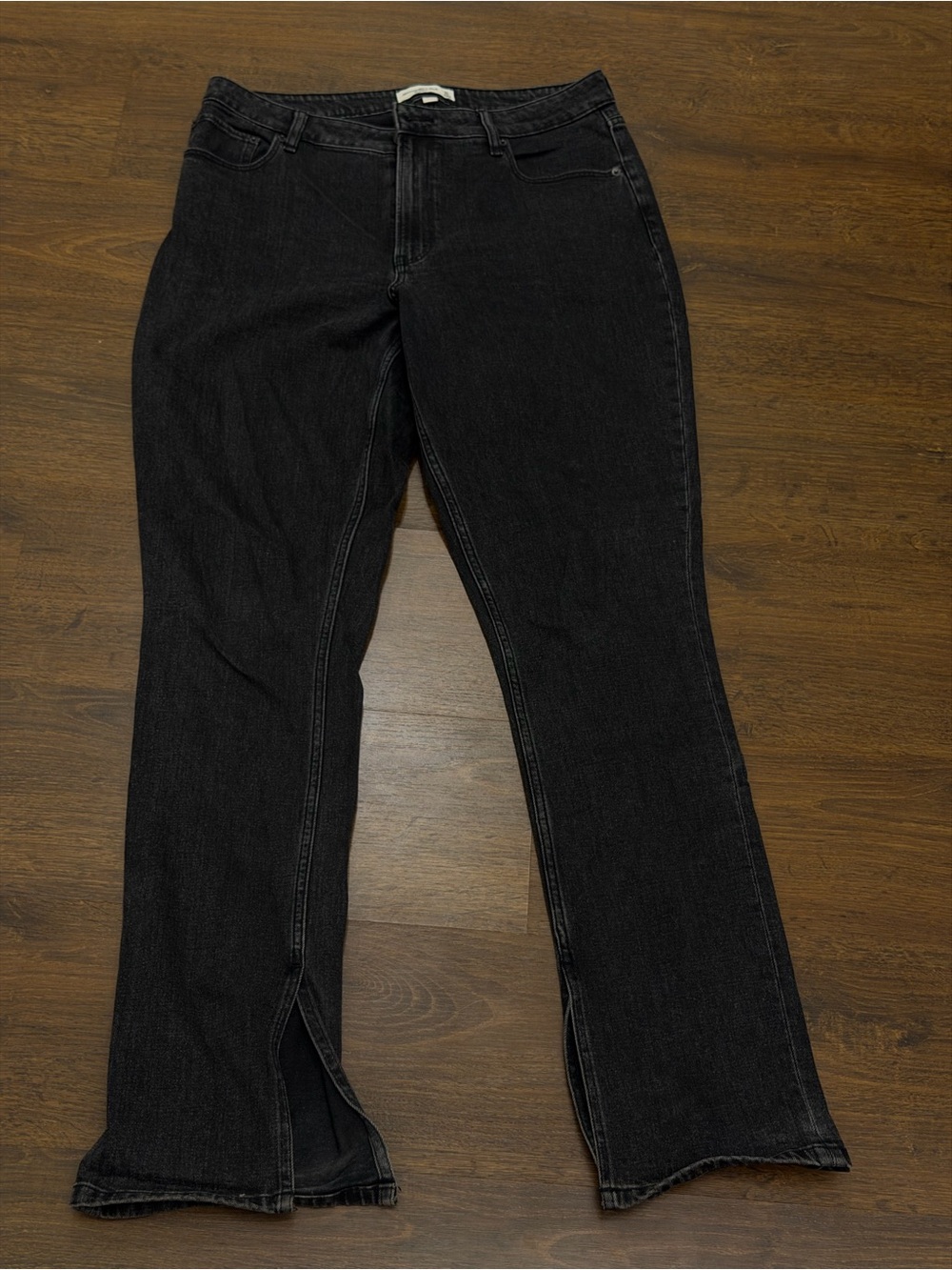 Abercrombie & Fitch Black High Rise Jeans with Front Slits